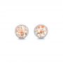  Platinum Platinum Morganite Stud Earrings - Three-Quarter View -  102659 - Thumbnail
