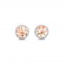 18k White Gold 18k White Gold Morganite Stud Earrings - Three-Quarter View -  102659 - Thumbnail