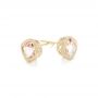 14k Yellow Gold 14k Yellow Gold Morganite Stud Earrings - Front View -  102644 - Thumbnail