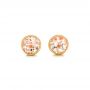 18k Yellow Gold 18k Yellow Gold Morganite Stud Earrings - Three-Quarter View -  102659 - Thumbnail