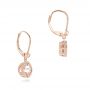 14k Rose Gold 14k Rose Gold Morganite And Diamond Earrings - Front View -  102645 - Thumbnail