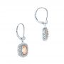 14k White Gold 14k White Gold Morganite And Diamond Leverback Earrings - Front View -  106009 - Thumbnail