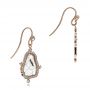 18k Rose Gold 18k Rose Gold Natural Diamond Slice Earrings - Front View -  100832 - Thumbnail
