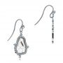 18k White Gold 18k White Gold Natural Diamond Slice Earrings - Front View -  100832 - Thumbnail