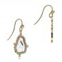 Natural Diamond Slice Earrings - Front View -  100832 - Thumbnail