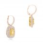  Platinum And 18k Rose Gold Platinum And 18k Rose Gold Natural Yellow Diamond Earrings - Front View -  103159 - Thumbnail