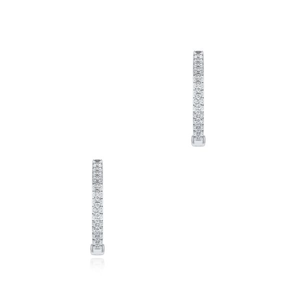 Octagon Diamond Huggies - Image