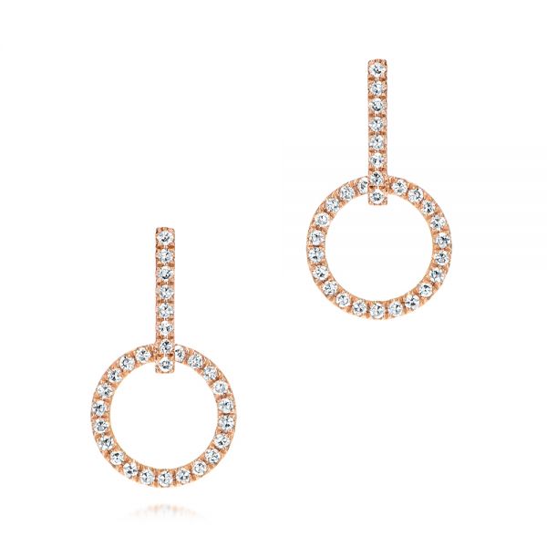 Open Circle Diamond Earrings - Image