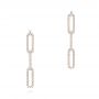 18k Rose Gold 18k Rose Gold Paper Clip Earrings - Three-Quarter View -  106888 - Thumbnail