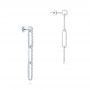 14k White Gold 14k White Gold Paper Clip Earrings - Front View -  106888 - Thumbnail