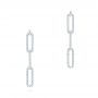 14k White Gold 14k White Gold Paper Clip Earrings - Three-Quarter View -  106888 - Thumbnail