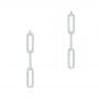  Platinum Platinum Paper Clip Earrings - Three-Quarter View -  106888 - Thumbnail