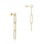 14k Yellow Gold 14k Yellow Gold Paper Clip Earrings - Front View -  106888 - Thumbnail