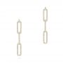 14k Yellow Gold 14k Yellow Gold Paper Clip Earrings - Three-Quarter View -  106888 - Thumbnail