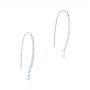 14k White Gold 14k White Gold Pave Round Diamond Earrings - Front View -  106690 - Thumbnail