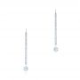 14k White Gold 14k White Gold Pave Round Diamond Earrings - Three-Quarter View -  106690 - Thumbnail