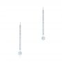 14k White Gold 14k White Gold Pave Round Diamond Earrings - Three-Quarter View -  106690 - Thumbnail