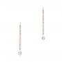  Yellow Gold Yellow Gold Pave Round Diamond Earrings - Three-Quarter View -  106690 - Thumbnail