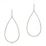 18k Rose Gold 18k Rose Gold Pear-shaped Diamond Drop Earrings - Three-Quarter View -  100829 - Thumbnail