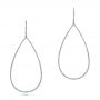 18k White Gold 18k White Gold Pear-shaped Diamond Drop Earrings - Three-Quarter View -  100829 - Thumbnail