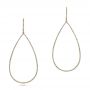 14k Yellow Gold 14k Yellow Gold Pear-shaped Diamond Drop Earrings - Three-Quarter View -  100829 - Thumbnail