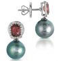 Pearl Topaz And Diamond Earrings - Vanna K - Three-Quarter View -  1047 - Thumbnail