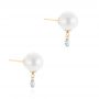 18k Yellow Gold 18k Yellow Gold Pearl And Diamond Earrings - Front View -  101508 - Thumbnail