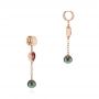 18k Rose Gold 18k Rose Gold Pearl And Garnet Drop Earrings - Front View -  105851 - Thumbnail