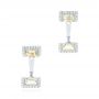  Platinum Platinum Peek-a-boo Stud Earrings With Diamonds And Green Amethyst - Three-Quarter View -  103697 - Thumbnail