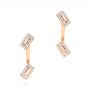 18k Rose Gold 18k Rose Gold Peek-a-boo Stud Earrings With Diamonds And Morganite - Three-Quarter View -  103696 - Thumbnail