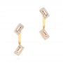 14k Yellow Gold 14k Yellow Gold Peek-a-boo Stud Earrings With Diamonds And Morganite - Three-Quarter View -  103696 - Thumbnail