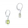  Platinum Platinum Peridot Leverback Earrings - Front View -  102544 - Thumbnail