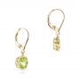 18k Yellow Gold 18k Yellow Gold Peridot Leverback Earrings - Front View -  102544 - Thumbnail