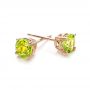 14k Rose Gold 14k Rose Gold Peridot Stud Earrings - Front View -  100933 - Thumbnail