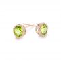 18k Rose Gold 18k Rose Gold Peridot Stud Earrings - Front View -  102720 - Thumbnail