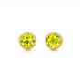 14k Rose Gold 14k Rose Gold Peridot Stud Earrings - Three-Quarter View -  102666 - Thumbnail