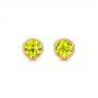 14k Rose Gold 14k Rose Gold Peridot Stud Earrings - Three-Quarter View -  102666 - Thumbnail