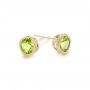 18k Yellow Gold 18k Yellow Gold Peridot Stud Earrings - Front View -  102720 - Thumbnail