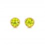 18k Yellow Gold 18k Yellow Gold Peridot Stud Earrings - Three-Quarter View -  102666 - Thumbnail