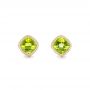 18k Yellow Gold Peridot Stud Earrings