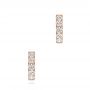 18k Rose Gold 18k Rose Gold Petite Diamond Huggies - Three-Quarter View -  106308 - Thumbnail