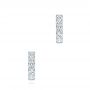 14k White Gold 14k White Gold Petite Diamond Huggies - Three-Quarter View -  106308 - Thumbnail