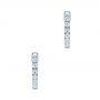 18k White Gold 18k White Gold Petite Diamond Huggies - Three-Quarter View -  106352 - Thumbnail