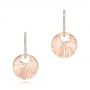 18k Rose Gold Pink Mother Of Pearl And Diamond Mini Venus Earrings