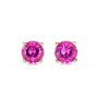 14k Yellow Gold 14k Yellow Gold Pink Tourmaline Stud Earrings - Three-Quarter View -  100946 - Thumbnail