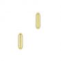 14k Yellow Gold Puffy Square Huggie Earrings - Three-Quarter View -  107687 - Thumbnail