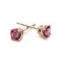 14k Rose Gold 14k Rose Gold Rhodolite Stud Earrings - Front View -  100942 - Thumbnail