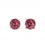 18k Rose Gold 18k Rose Gold Rhodolite Stud Earrings - Three-Quarter View -  100942 - Thumbnail