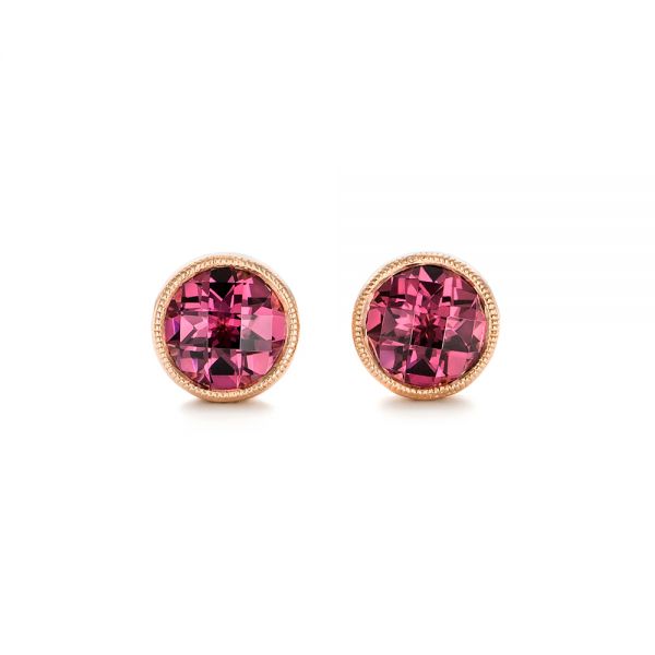 Rhodolite Stud Earrings - Image