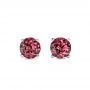  Platinum Platinum Rhodolite Stud Earrings - Three-Quarter View -  100942 - Thumbnail